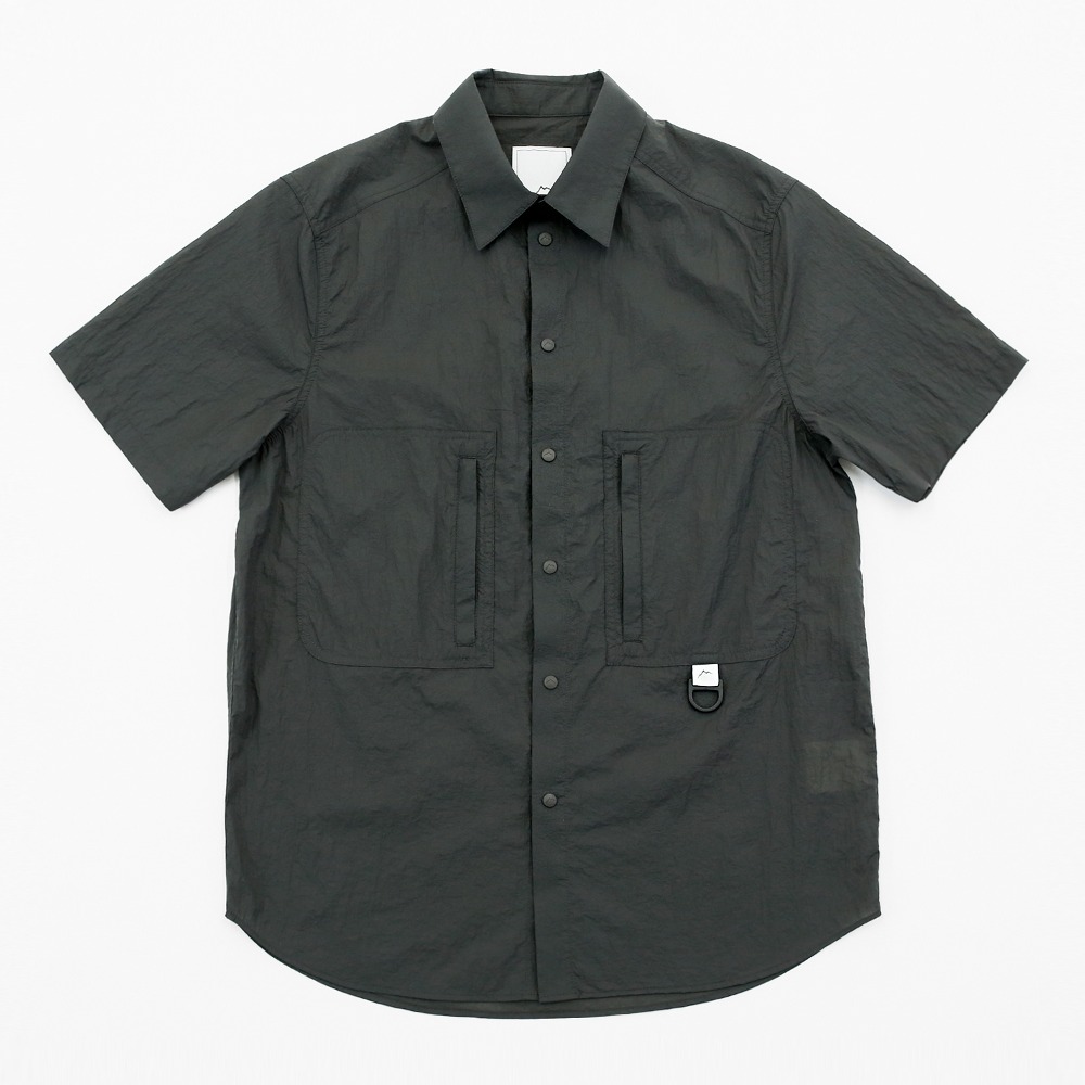 Nylon short sleeve hiker shirts / charcoal