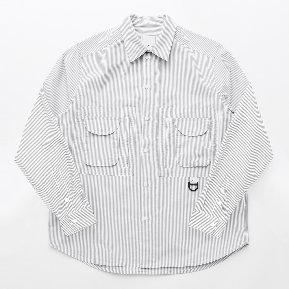 Double pocket hiker shirts / grey stripe