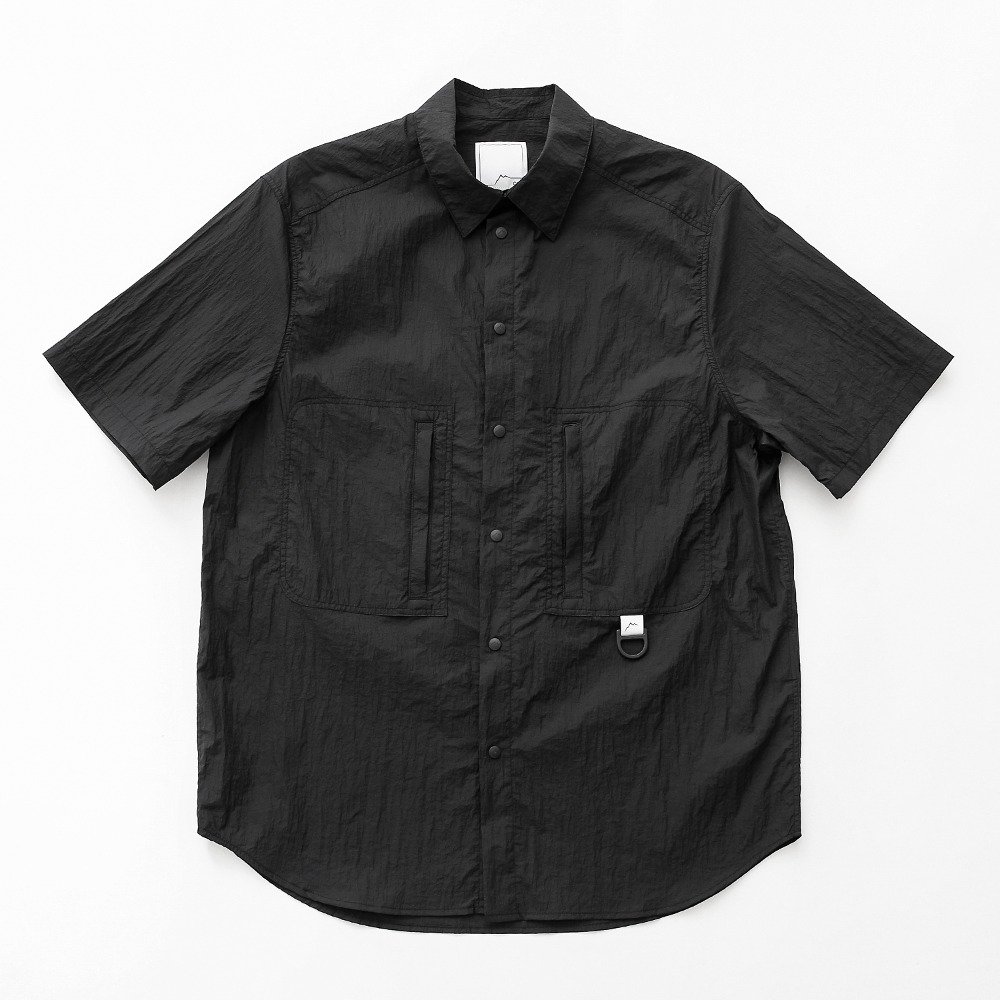 Nylon short sleeve hiker shirts / black