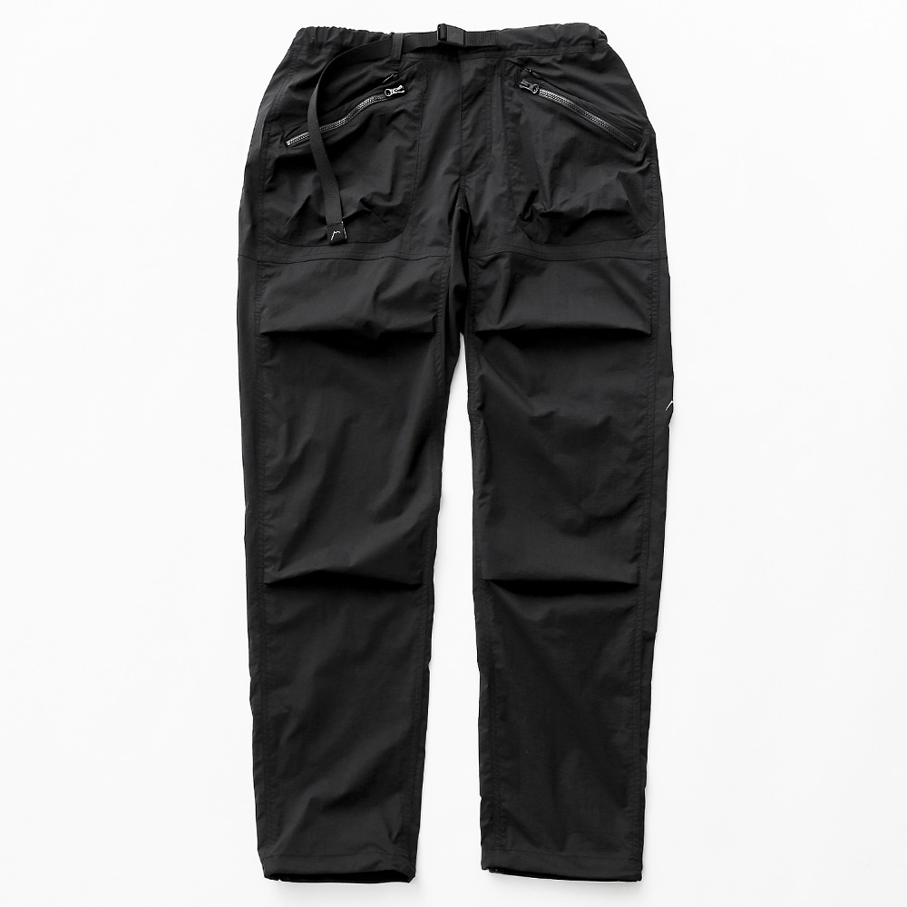 Light double pocket pants / black
