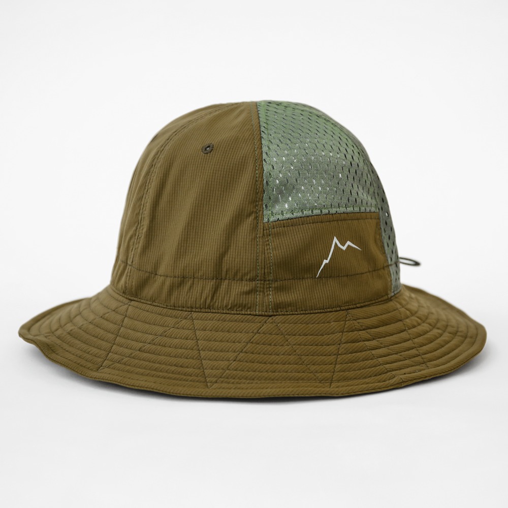 Stretch nylon mesh hat / brown khaki