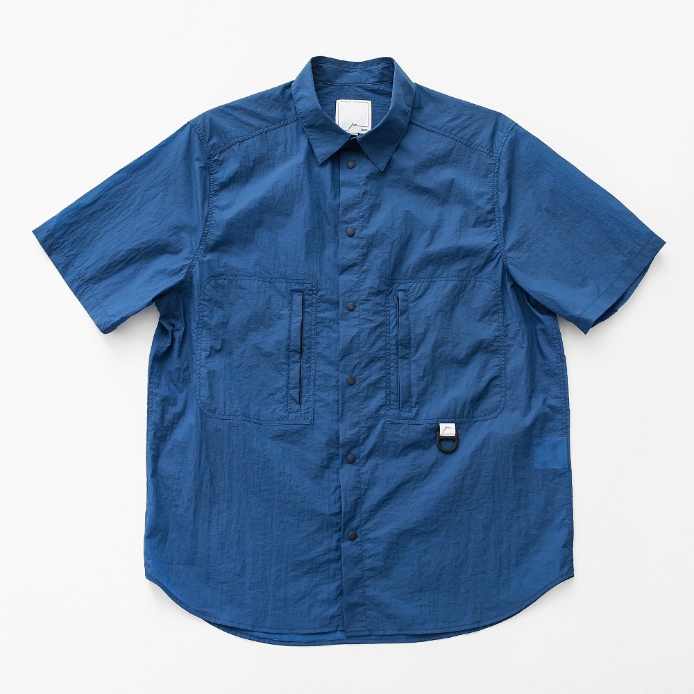 Nylon short sleeve hiker shirts / blue