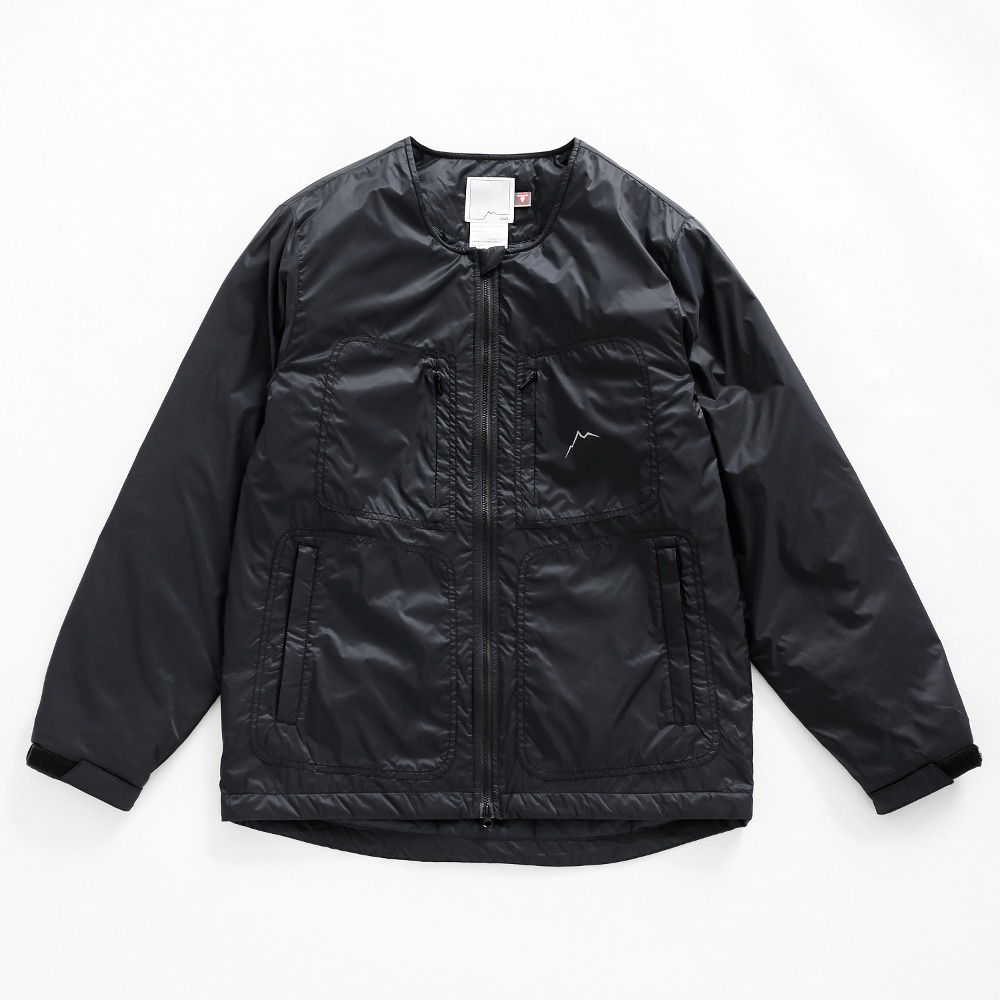 Round Neck Insulation Jacket / black