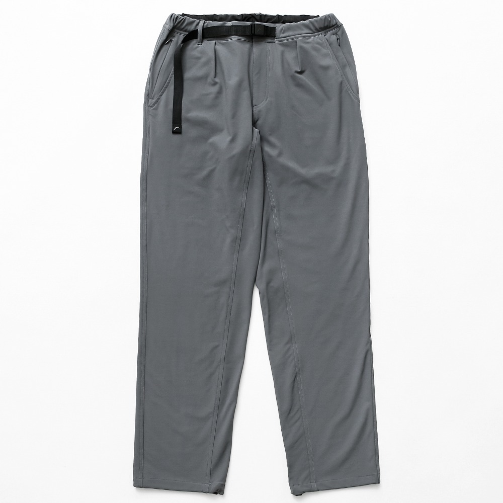 soft shell simple pants / grey