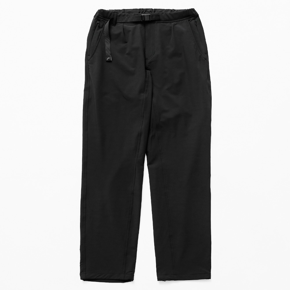 soft shell simple pants / black
