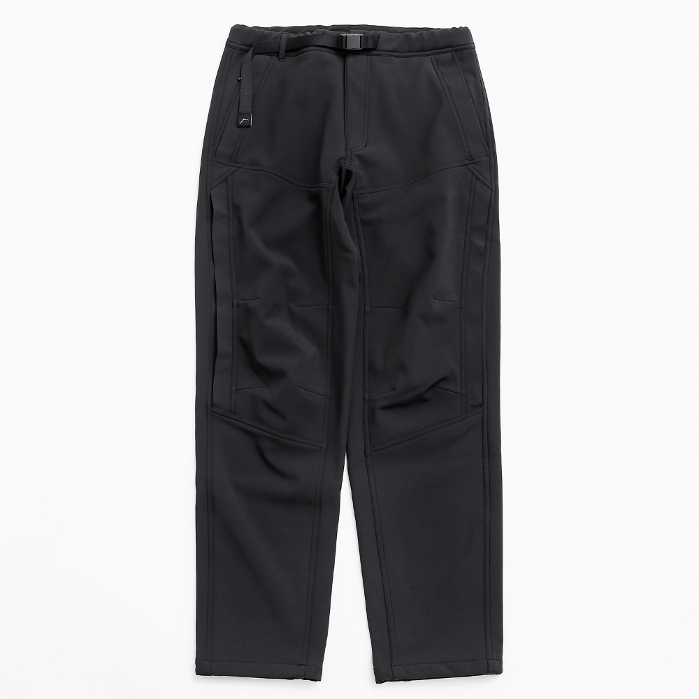 warm double layer pants / black