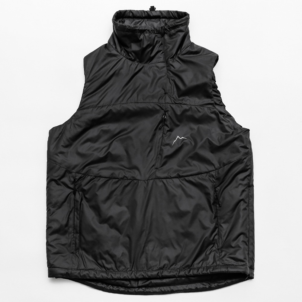 primaloft pullover vest / black
