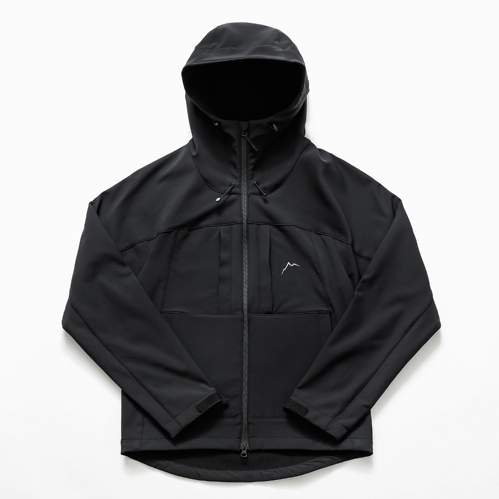 warm double layer jacket / black