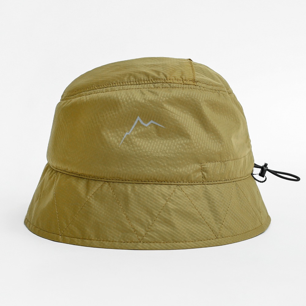 ripstop nylon hat / brown yellow