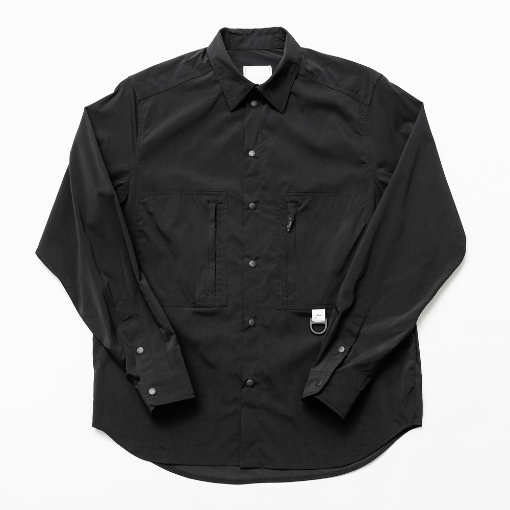 stretch nylon hiker shirts / black